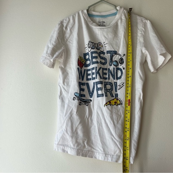 🌼 5/$25 George Boys Graphic Tee Size 6 | “Best Weekend Ever” Pizza Skate Gamer - Picture 4 of 8